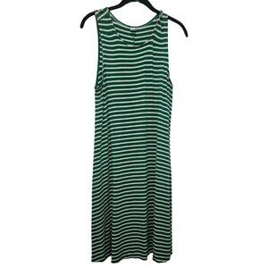 Green Striped Tank Dress – Casual & Stylish